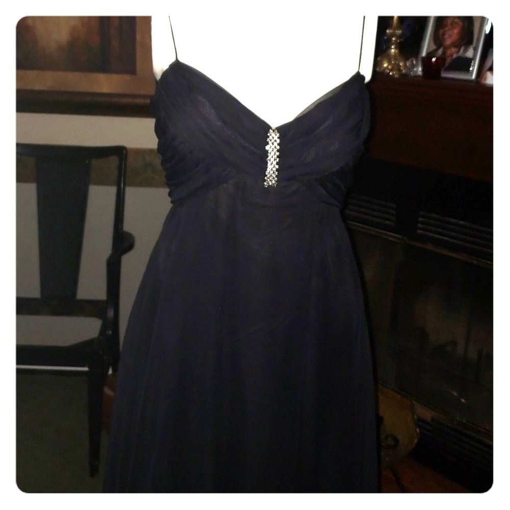 Vintage Black Chiffon Strappy Dress